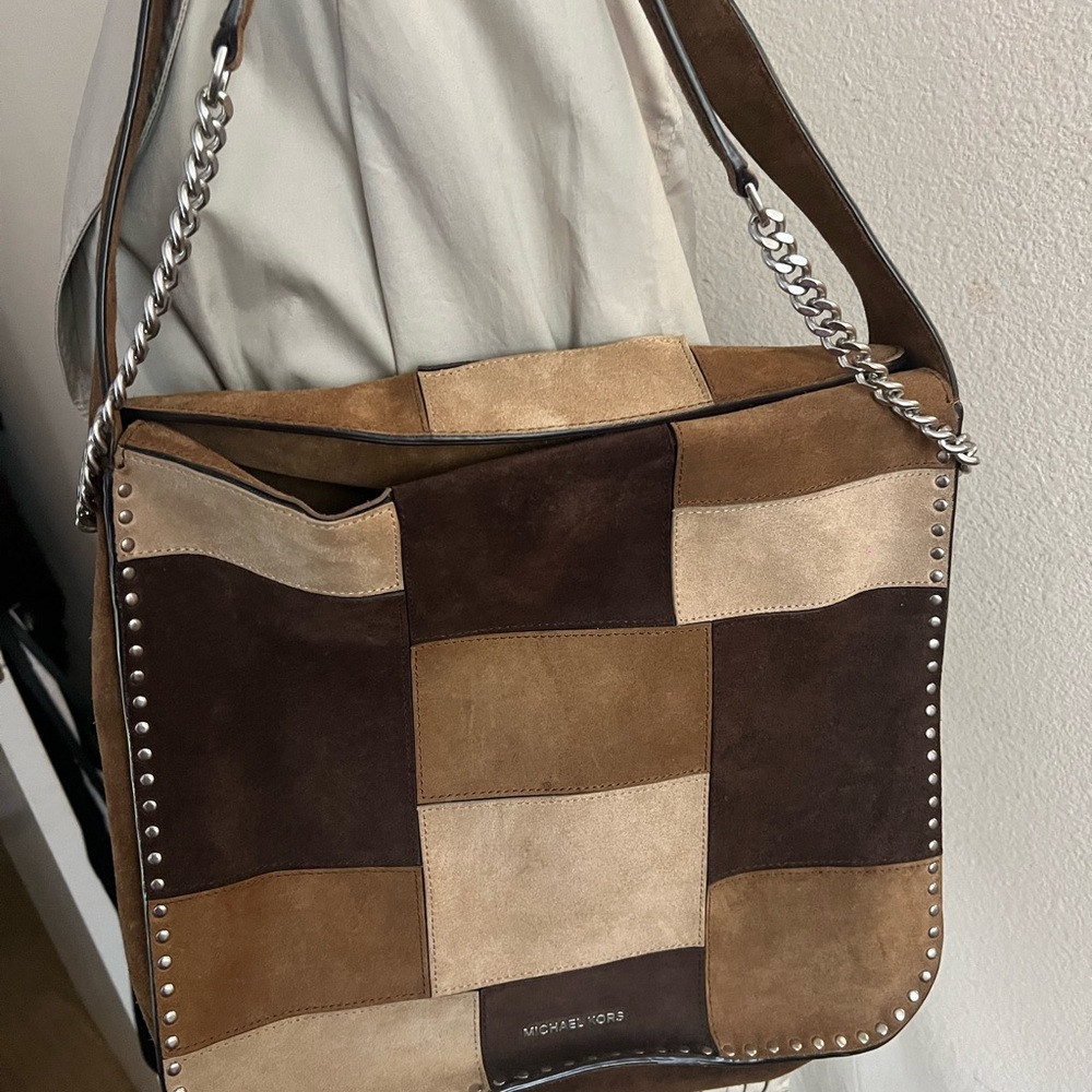 Patchwork Leather Shoulder Bag - image 2